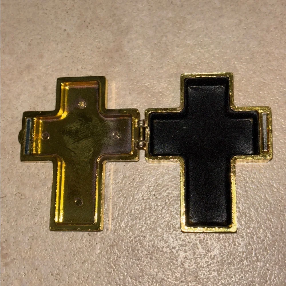 Vintage Gold Trinity Trinket Box  TBN Cross Box Christian